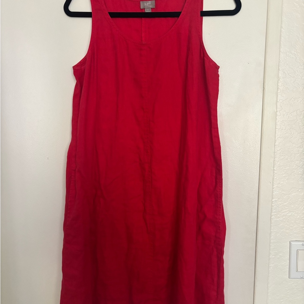 J. Jill Vintage red linen mini dress